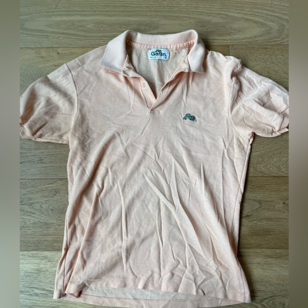 70’s garan Light Pink/orange Polo Shirt